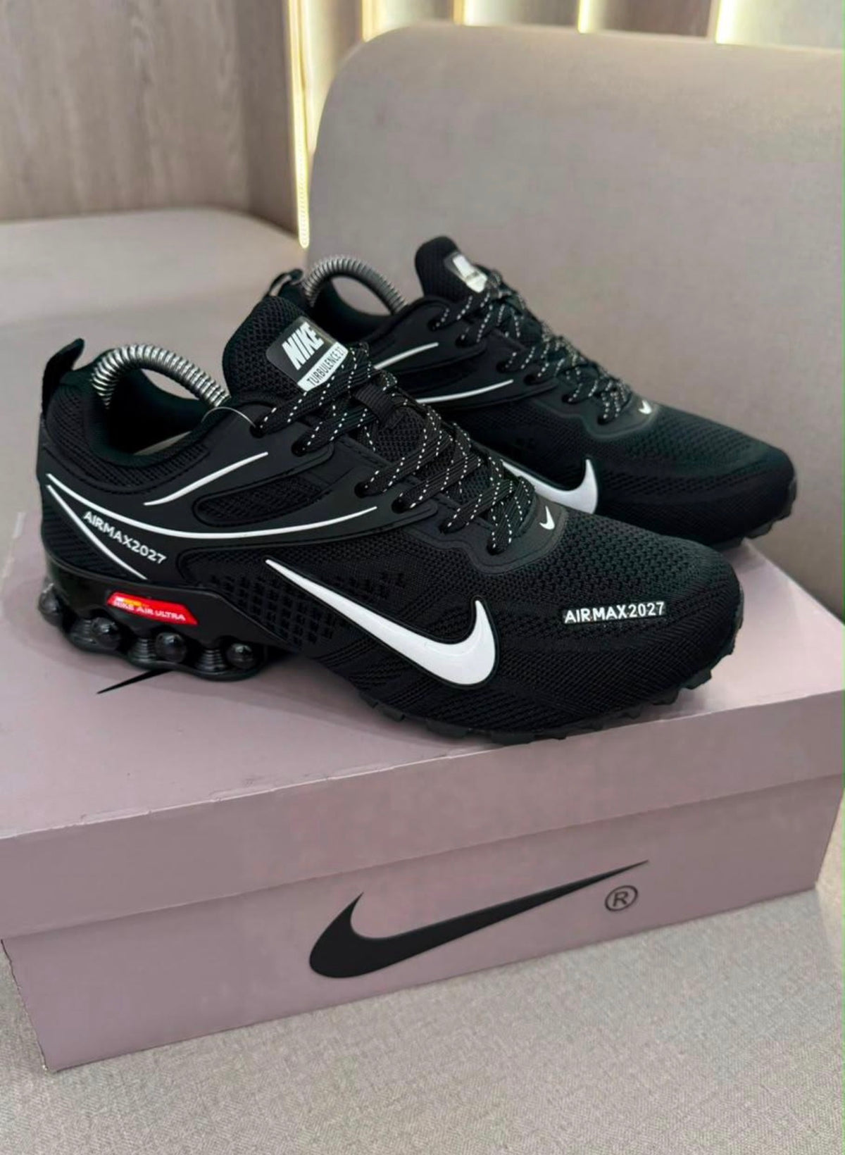 NK Air Max 2027 Burbuja Negra Blanca