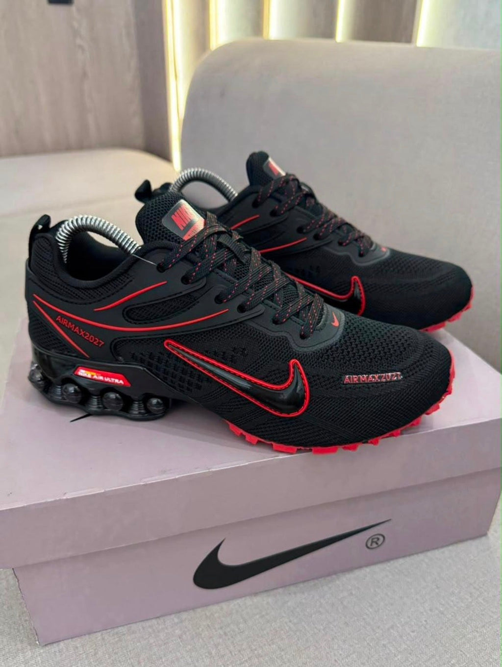 NK Air Max 2027 Burbuja Negra Roja