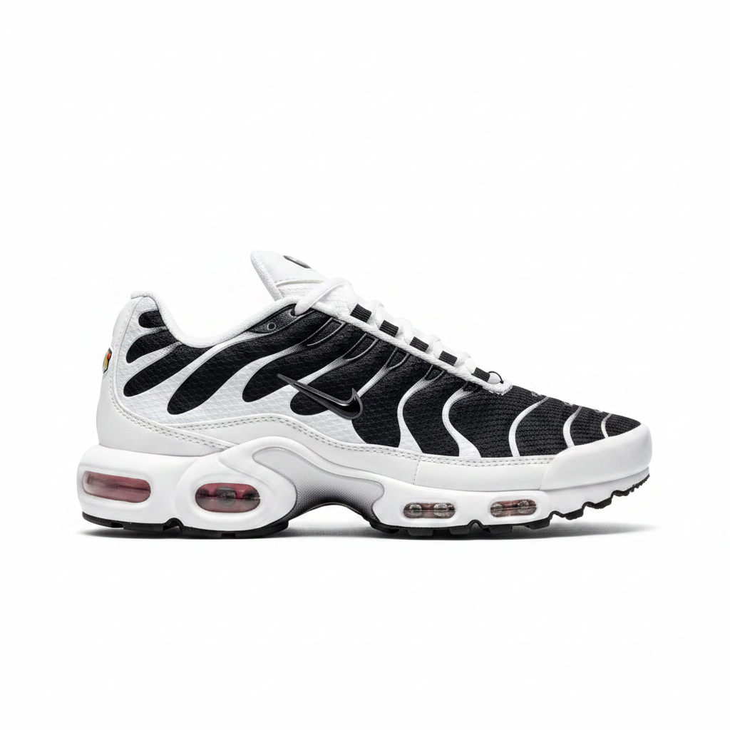 Nike Air Max Plus TN Blanco Negro vista lateral