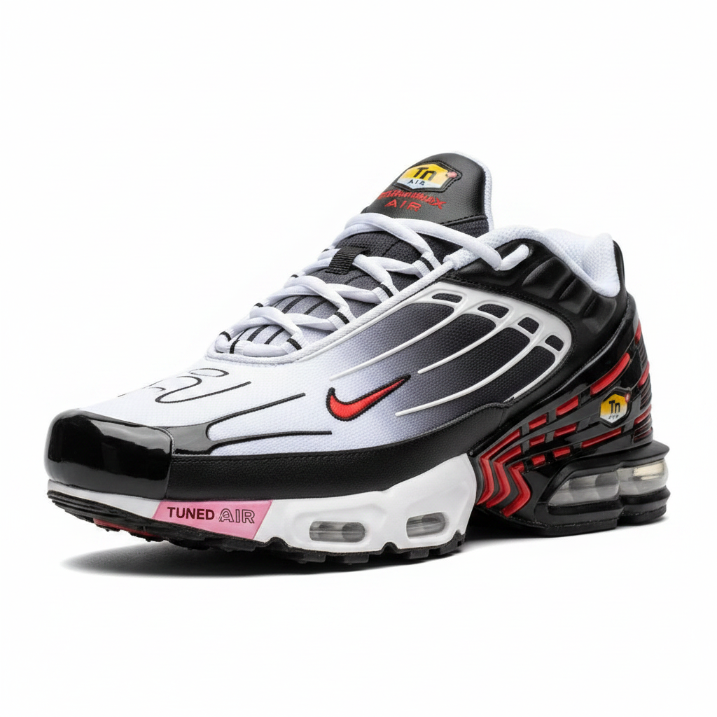 NK Air Max Plus III Blanco Negro Rojo - Detalle
