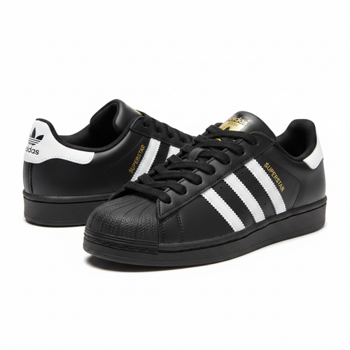 Adidas Superstar Negro Blanco vista lateral