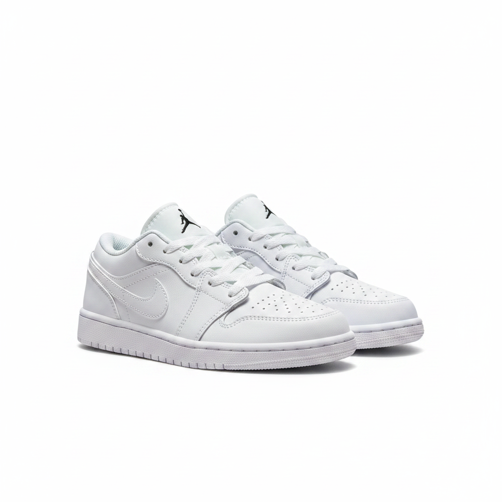 Jordan 1 Low Blanca - Par Completo