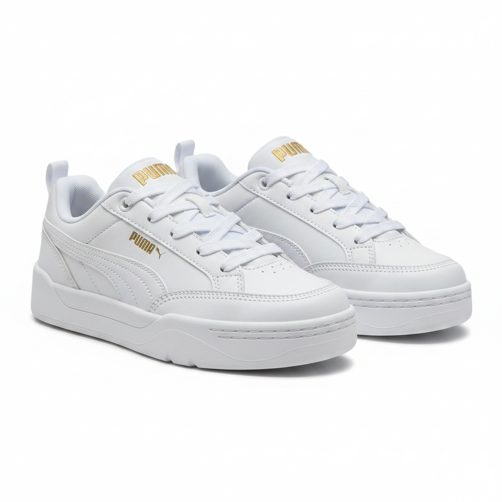 Puma Park Blanco Dorado - Par Completo