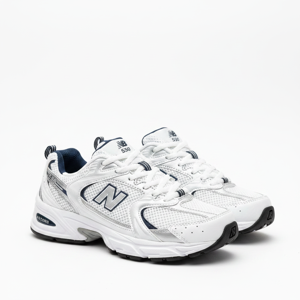 New Balance 530 Blanco Plata par completo