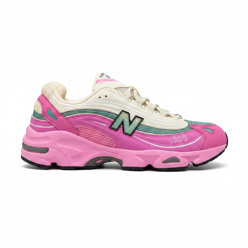 New Balance 1000 Rosa vista lateral