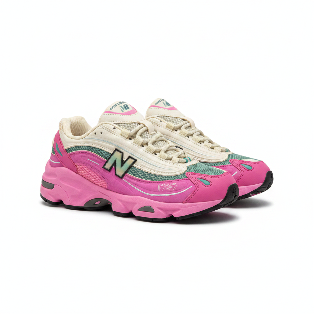 New Balance 1000 Rosa par completo