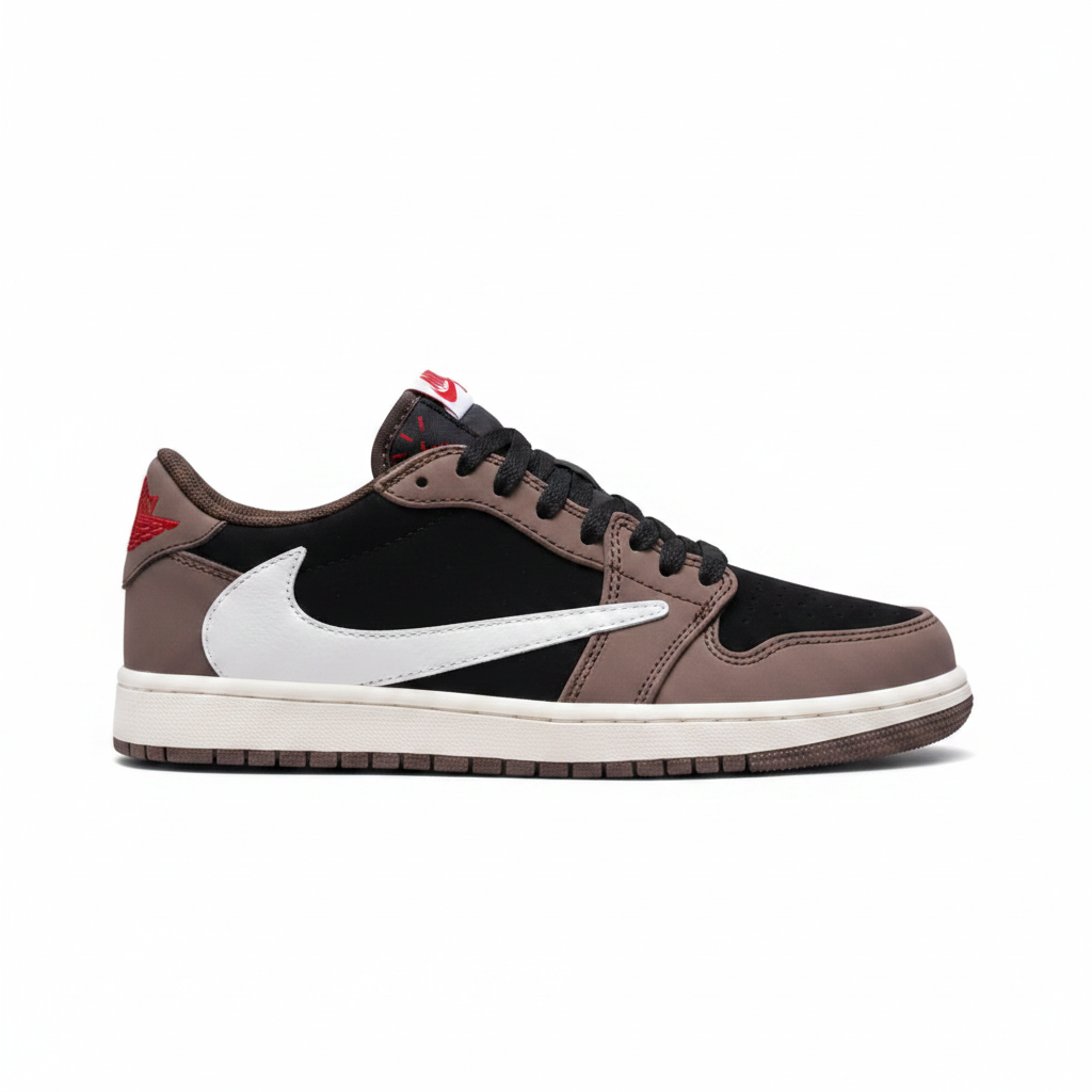JRDN 1 Low Travis Scott Mocha - Vista lateral