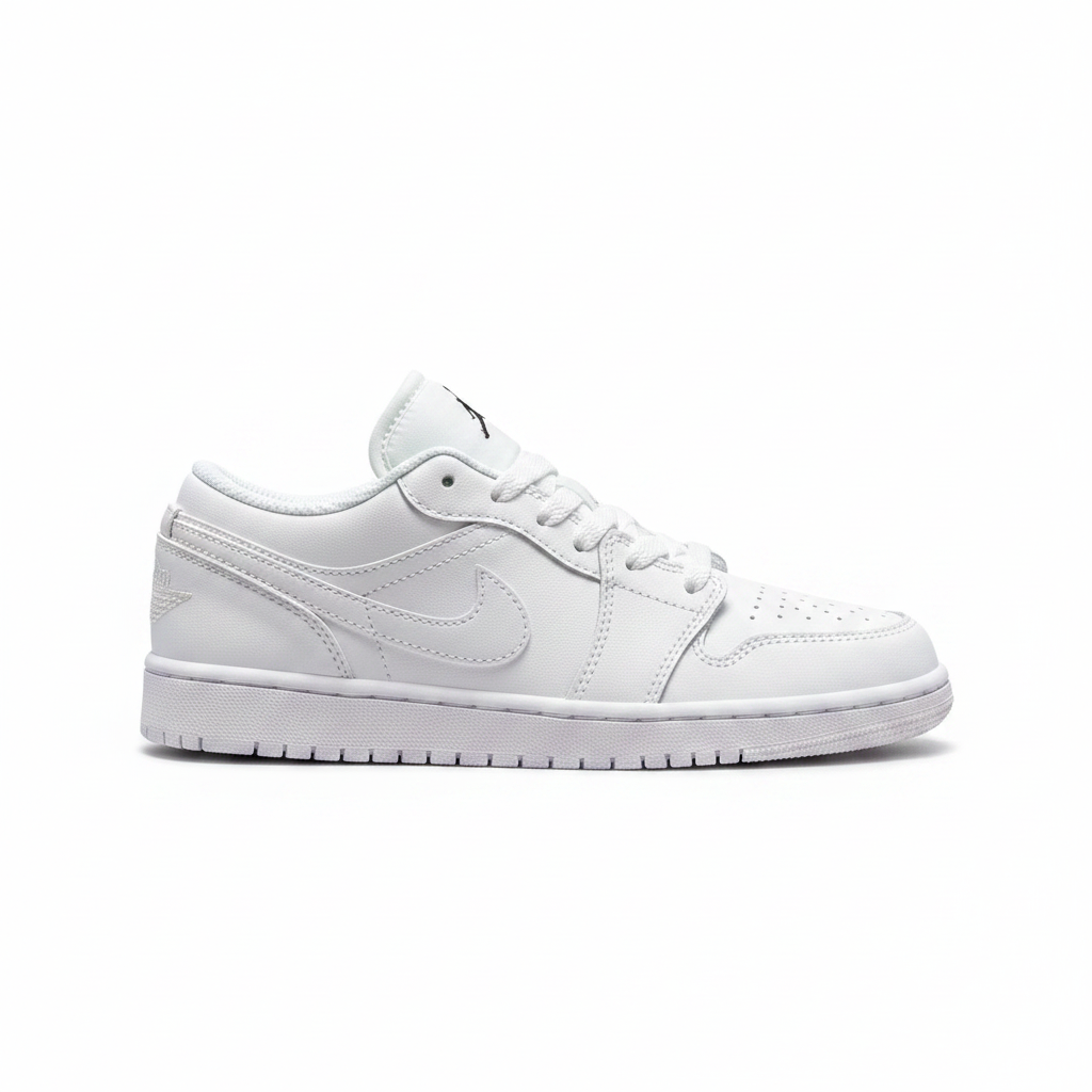 Jordan 1 Low Blanca - Vista Lateral