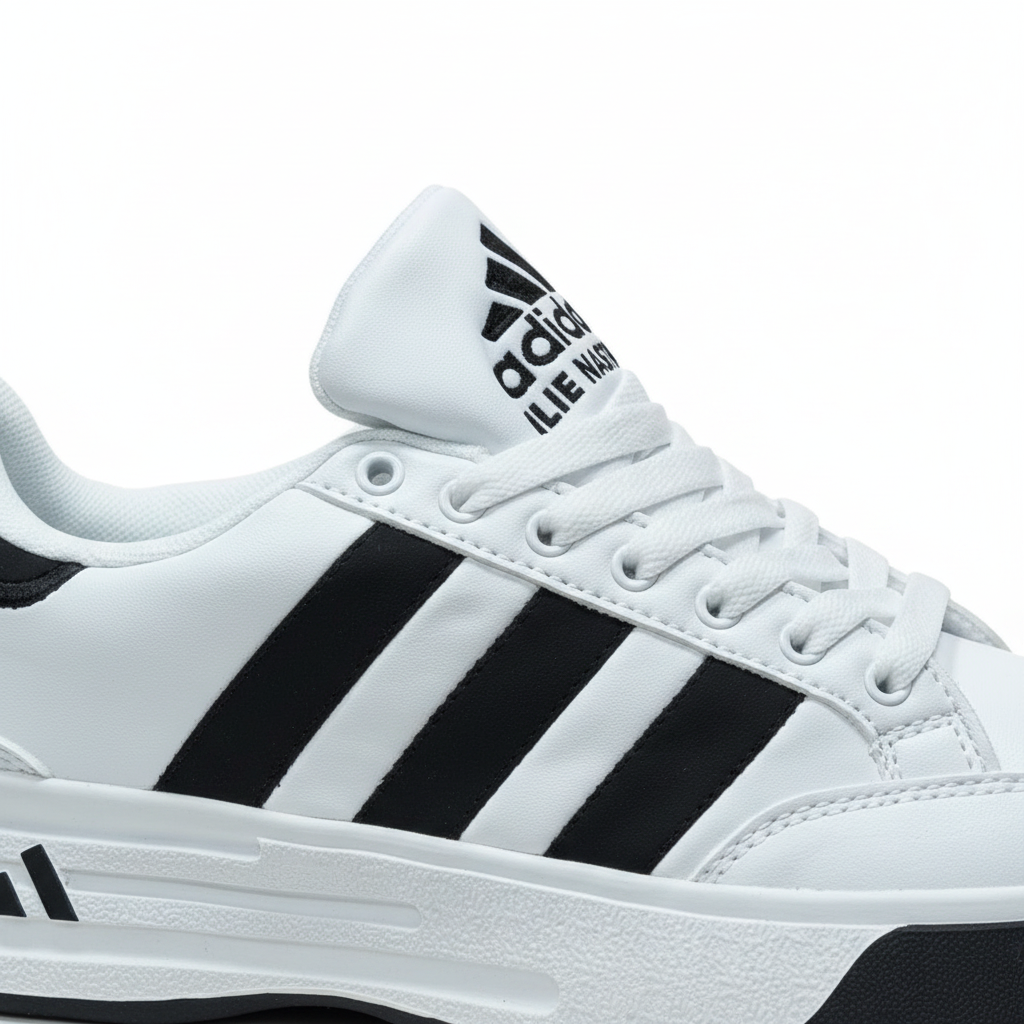 Adidas Nastase Blanco Negro - Detalle