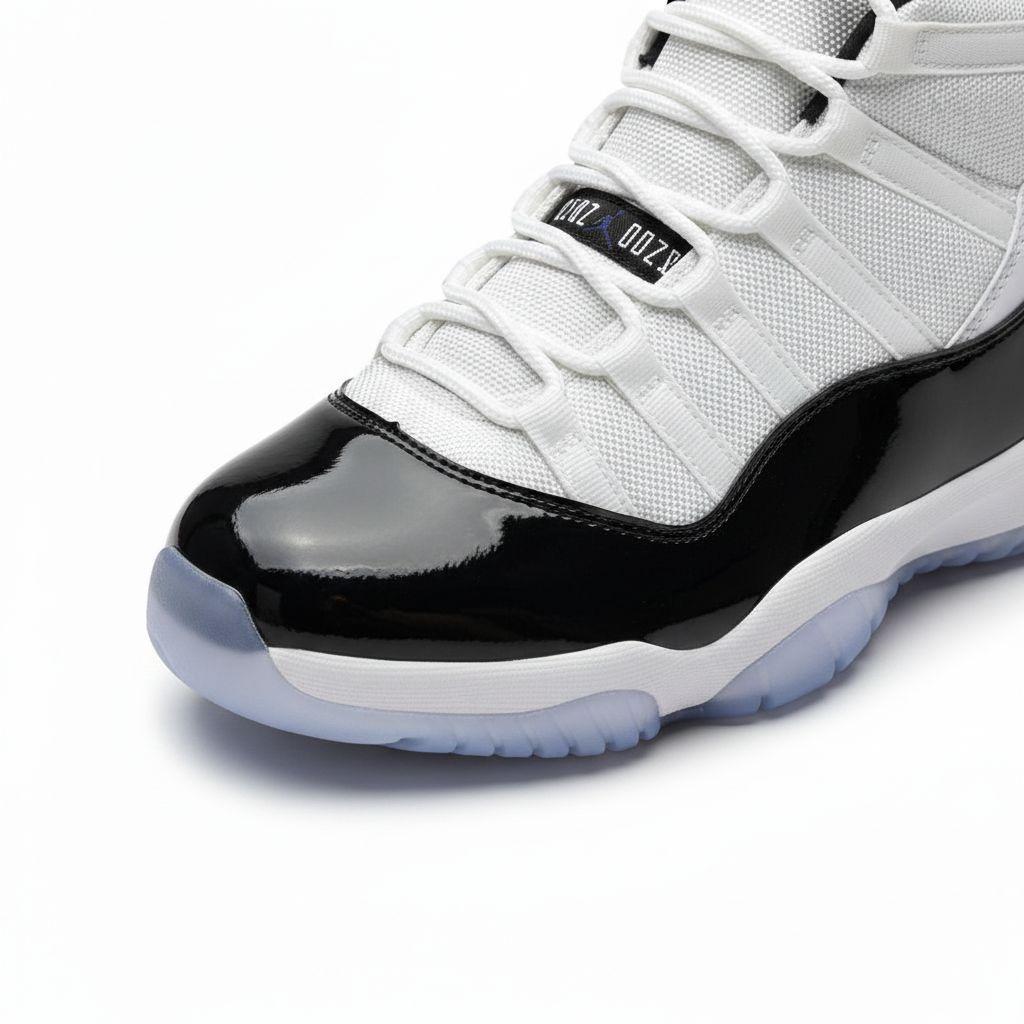 JRDN 11 Retro Concord - Detalle patent leather