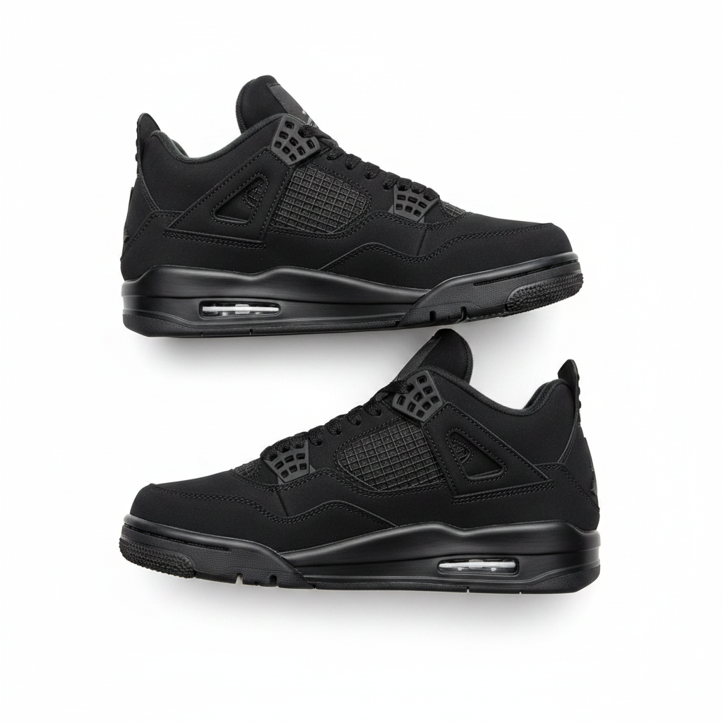 Air Jordan 4 Black Cat vista lateral