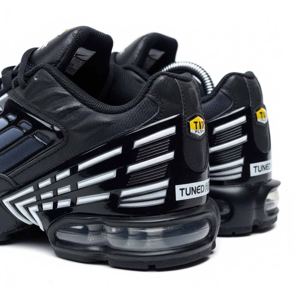 NK Air Max Plus III Negro Gris - Detalle Tuned Air