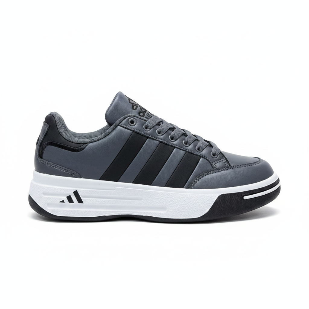 Adidas Nastase Gris Negro - Vista Lateral