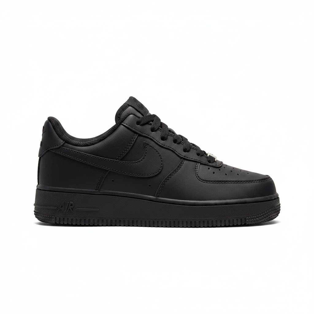 Nike Air Force 1 Black - Vista Lateral