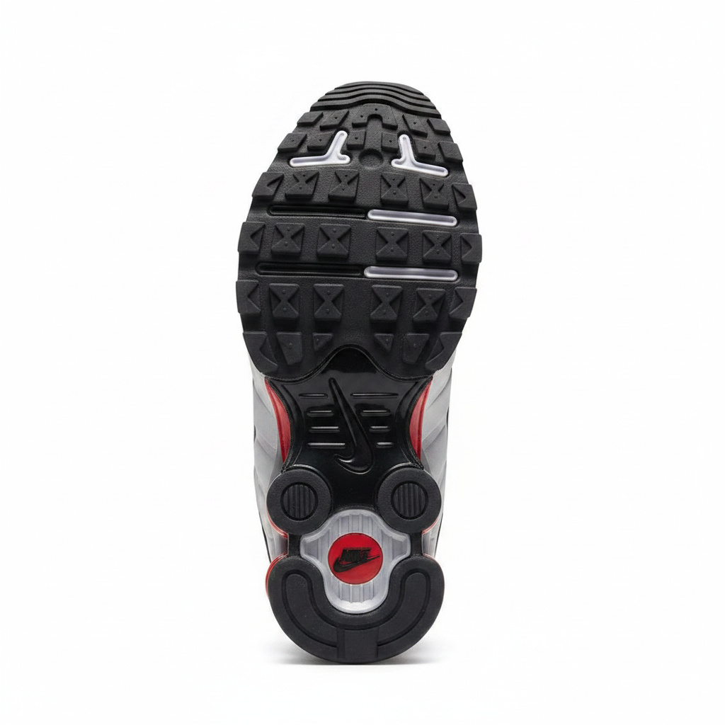 Nike Shox R4 Negro Plata - Vista Suela