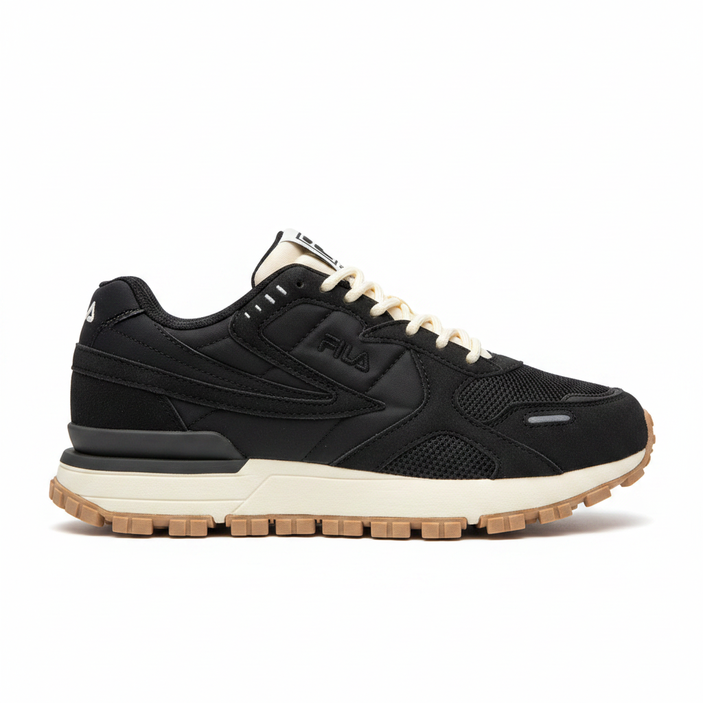 Fila Zagato Black vista lateral fondo blanco