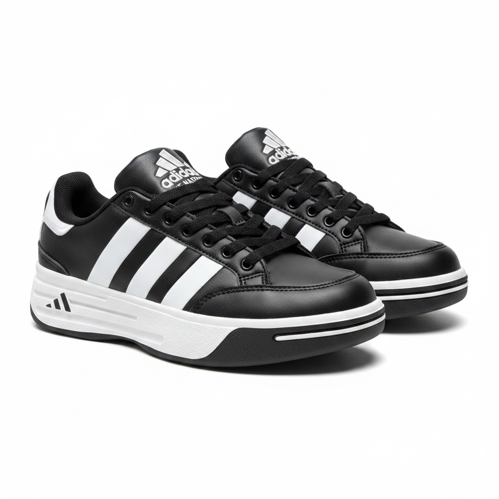Adidas Nastase Negro Blanco - Par Completo