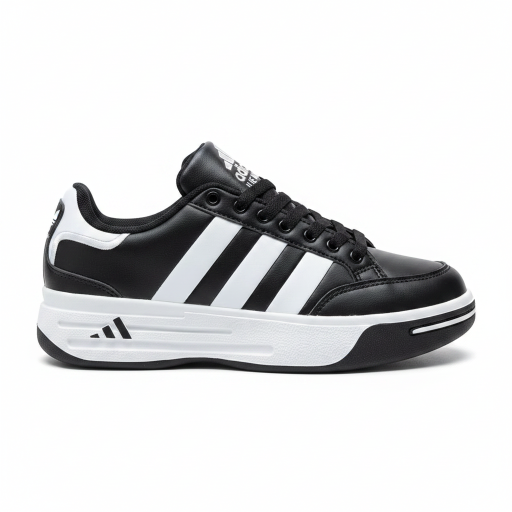 Adidas Nastase Negro Blanco - Vista Lateral