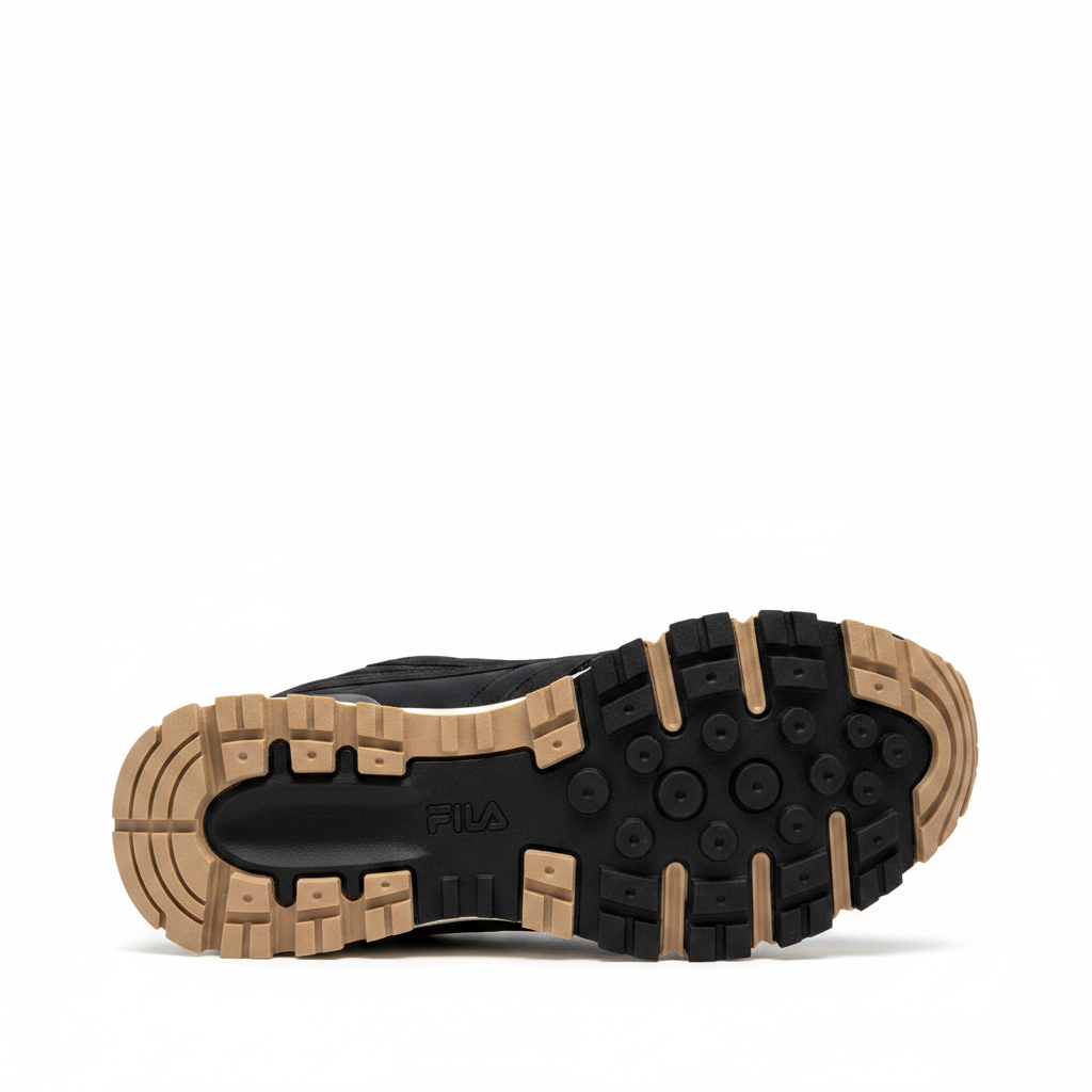 Fila Zagato Black vista suela fondo blanco