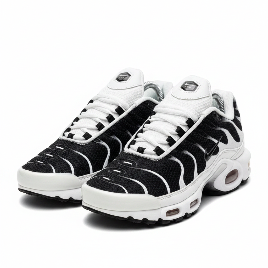Nike Air Max Plus TN Blanco Negro detalle