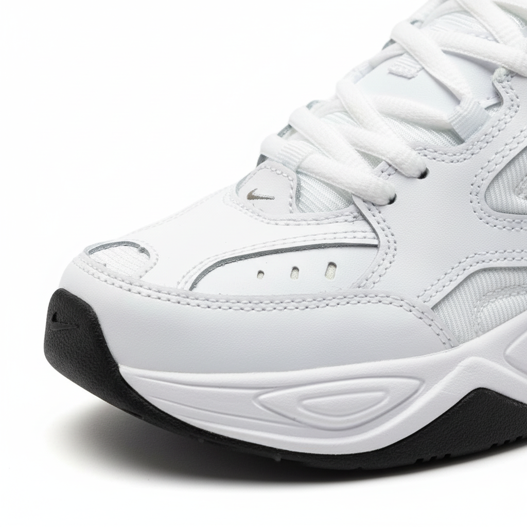 Nike Tekno Dama detalle logo fondo blanco